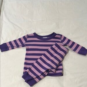 Hanna Andersson Purple Striped Pajama Set